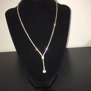 Beautiful necklace with diamond  rhinestones.